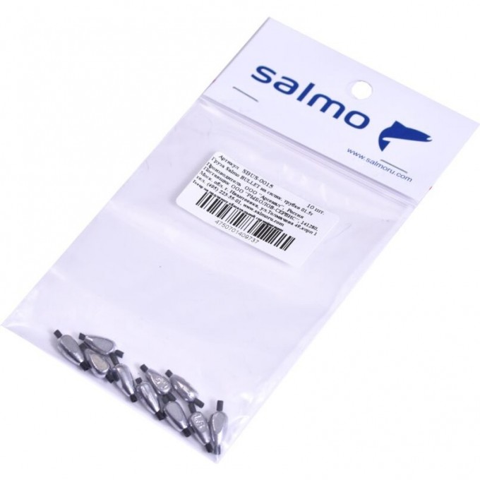 Груза SALMO Bullet на силиконовой трубке 01.5г 10шт SBUS-0015