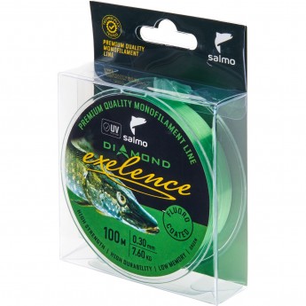 Леска монофильная SALMO DIAMOND EXELENCE FLUORO COATED Green 100/030