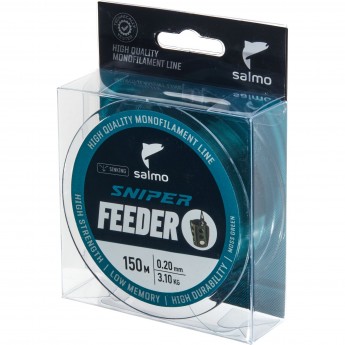 Леска монофильная SALMO SNIPER FEEDER MOSS GREEN 150/020 Леска монофильная SALMO SNIPER FEEDER MOSS GREEN 150/020