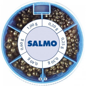Грузила SALMO дробинка Pl 6 секций стандартные 120г набор Грузила SALMO дробинка Pl 6 секций стандартные 120г набор